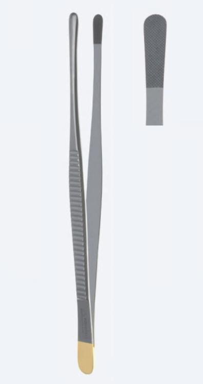 Пінцети, "Wangensteen", "Power TC", для шовного матеріалу, прямі, кінчик 7,2 мм, довжина 230 мм, 9 1/8". Бренд - Asanus Medizintechnik Gmb, Німеччина